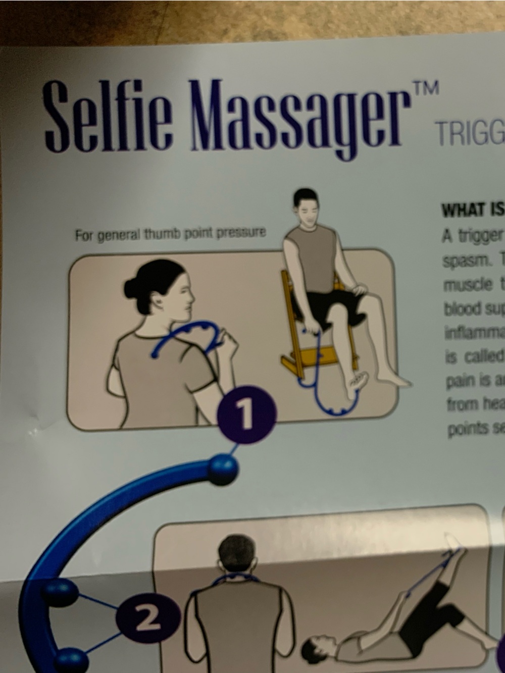 Blue Trigger Point Self-Massage Tool